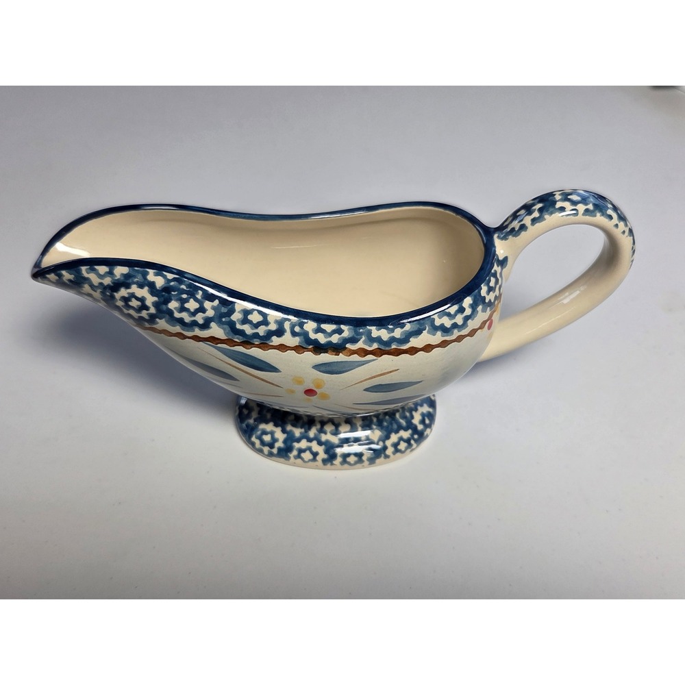Temp-tations Gravy Boat Old‎ World Blue Ceramic Kitchenware 9 oz Blue
